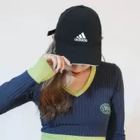 Adidas阿迪达斯运动帽男女帽2021夏季新款黑色棒球帽鸭舌帽GM6274