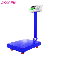 乐创(lecon)重电子秤台秤150KG商用电子称折叠台称300kg计价秤水果磅秤 [升级钢按键]液晶特厚
