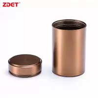 ZDET 小号茶叶罐 小铝罐密封罐 铝材 咖啡色(个)