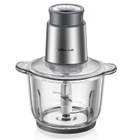 小熊 绞肉机 家用电动不锈钢搅拌机绞馅机切碎肉机 打蒜机QSJ-B03Y7 灰色