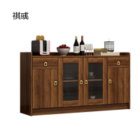祺彧 新中式餐边柜 客厅餐厅实木色酒柜 厨房碗橱柜 1590*400*880mm SLK926 单位:个