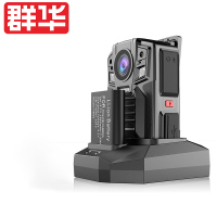 群华D7记录仪1296p高清红外夜视激光定位便携式现场记录内置64G双电池 电池主机同时充电