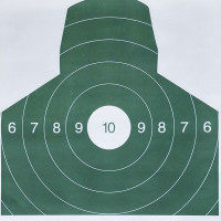 领凡人人印 9843靶纸靶贴 胸环靶纸 户外训练靶纸 绿色 50cm*50cm(1000张)