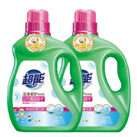 超能 2kg 洁净柔护洗衣液自然清香亿万清洁因子定向瓦解污渍 2千克*2桶