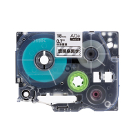 爱墨 AQe-141 标签带 18mm标签纸色带 适用兄弟标签机色带 18mm透明底黑字