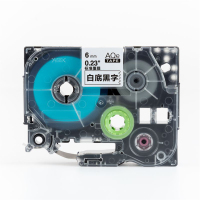 爱墨 AQe-211 标签带 6mm标签纸色带 适用兄弟标签机色带 6mm白底黑字
