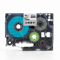 爱墨 AQe-241 标签带 18mm标签纸色带 适用兄弟标签机色带 18mm白底黑字