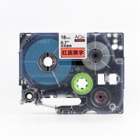 爱墨 AQe-441 标签带 18mm标签纸色带 适用兄弟标签机色带 18mm红底黑字