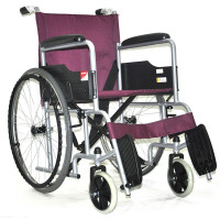 鱼跃 轮椅车H007 手动推轮椅轻便便携可折叠旅行家用软座舒适老人代步器轮椅车免充气实心胎