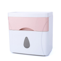 茶花(CHAHUA)双层免打孔卷纸筒抽纸盒防水纸巾盒/个（BY）