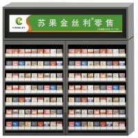 盛成定制玻璃灯箱陈列背柜 二级组合