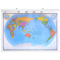 世界全图 1.5*2m 2021全新版世界地图挂图 防水双面覆膜 世界全图 双面腹膜 精装版