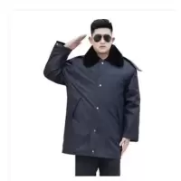 丛林狐 1 冷库防寒服保安大棉衣冬季加厚防水劳保保安棉服大军衣男长款
