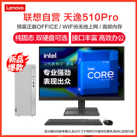 联想(Lenovo)天逸510Pro 12代酷睿分体机台式电脑 (i5/16G/1T+256G/集显/21.45) 定制 商务办公学习个人家用企业采购台式机