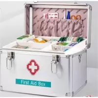 她漾 1 急救箱家用全套应急医疗箱 10寸 经典款+便携式急救包[送药盒]