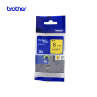 兄弟(brother) TZE-611 标签机色带 6mm黄底黑字色带 5个/组 单组价格