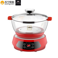 WORLD KITCHEN 美国康宁多功能料理锅WK-GCPB-KZ 2.4L 1200W 红白色