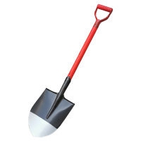递乐(DiLe)铁铲 检查用铁铲子 锹工兵锹铲子园艺 尖铲沙铲 GK