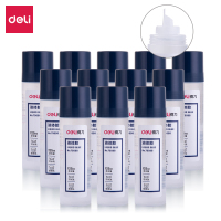 得力(deli)125ml刷片胶头液体胶 高粘度可水洗透明胶水 12支装 7303S