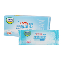 吉利發75%酒精湿巾 独立装 50片/盒