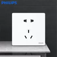飞利浦(Philips) 开关插座面板 正五孔插座10A