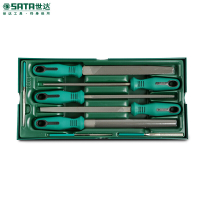 世达(SATA) 09910 8件锉刀工具托组套 中齿扁三角锉刀套装