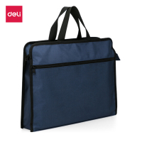 得力(deli)63753 蓝色公文包 手提拉链袋 时尚办公公文包 10个装