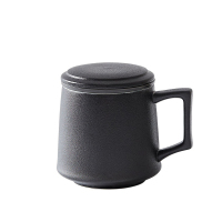 富光创意陶瓷杯大容量马克杯带过滤情侣杯茶水分离泡茶杯450ml