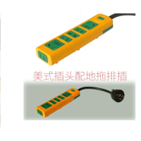 汽油发电机插头输出电源带线美式三角插座220v插头转换器单相定制 美式插头配排插5米