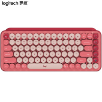 罗技(Logitech)POP 泡泡无线机械键盘 办公键盘 蓝牙键盘 游戏键盘TTC轴 自定义表情包按键-电幻粉