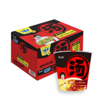 今麦郎一桶半方便面香辣牛肉汤面12桶整箱