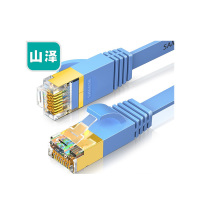 (HD)山泽(SAMZHE) CAT-708B 超高速七类扁平网线 8.00 米/根 (计价单位:根) 蓝色
