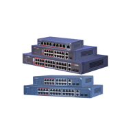 海康威视DS-3E0318-E二层非网管百兆交换机16个百兆电口2个千兆光电复用口监控专用分配器