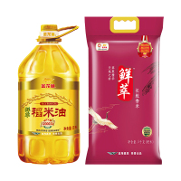 金龙鱼鲜萃稻米油5L+金龙鱼鲜萃长粒香5KG 礼盒装