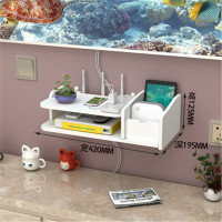 免打孔客厅电视墙上机顶盒架置物架收纳盒 单个价