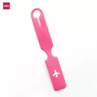得力(deli) 糖果色条形行李牌/韩版时尚飞机托运旅行挂饰/拉杆安全标签吊牌 20个装