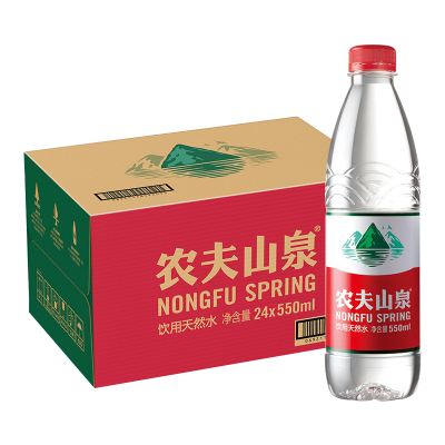 农夫山泉天然饮用水550ml*24瓶/整箱[纸箱包装]