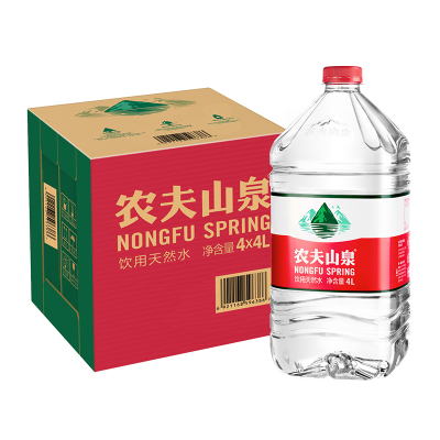 农夫山泉天然饮用水4L*4桶/整箱