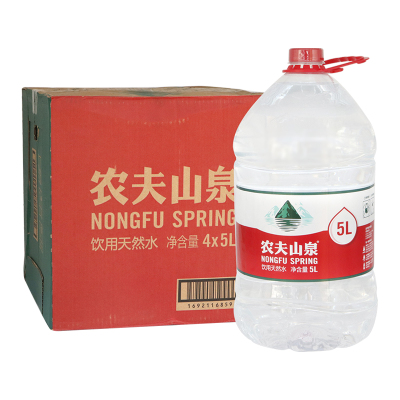 农夫山泉天然饮用水5L*4桶/整箱