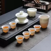 产品名称:10头亮光羊脂玉瓷-盖碗(皮箱)