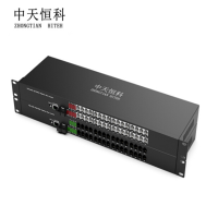 中天恒科 数字电话光端机32路+1路百兆网络SC接口 对讲音频转换延长器ZT-32P1E