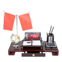 太史令 2022年木制台历(带旗) 658 48*24cm 红木色