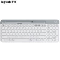 罗技(Logitech)K580 键盘 无线蓝牙键盘 办公键盘 便携超薄键盘 笔记本键盘 平板键盘 芍药白