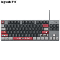 罗技(Logitech)K835机械键盘 有线键盘 游戏办公键盘 84键 黑色 TTC轴 红轴-吾皇万睡系列