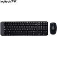 罗技(Logitech)MK220经典简约无线键鼠套装黑色