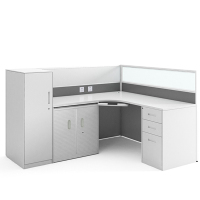 LMFU 屏风工位 2000*2000*1300mm 含卷帘门柜、三抽屉柜、小衣柜 T60 HD