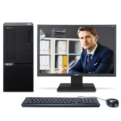 宏碁(Acer)D650台式电脑23.8寸显示器(I5-11400 8G 1T集显 无光驱预装Win10)