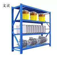 文灵仓库仓储货架四层金属五金货架家用中型重型置物架展示架子300KG