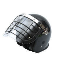 防暴头盔带栅栏头盔安保防护盔金属防爆钢盔