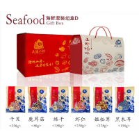 山海小将 海鲜混装组盒D 954g/6包(干贝、鹿茸菌、蛏干、虾仁干、姬松茸、黑木耳)